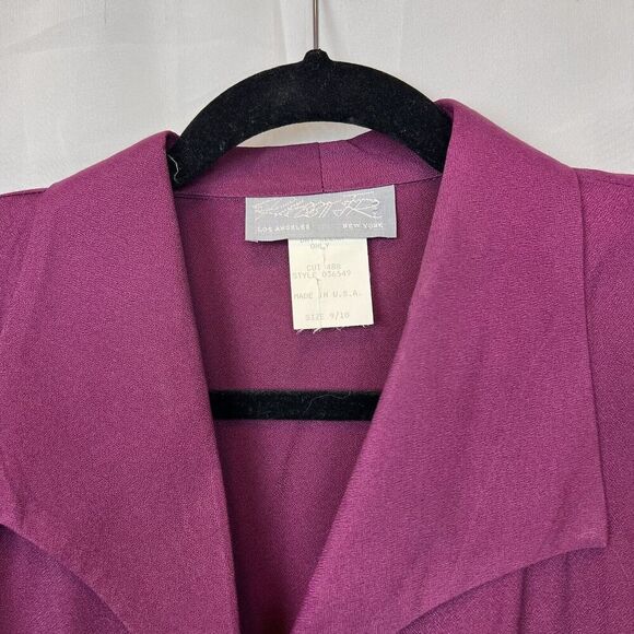 Vintage Rabbit JR womens button down blouse tie back retro careerwear teacher MD - Picture 2 of 7